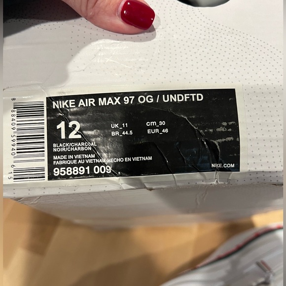 Mens 12 Nike vapor air max 97 OG UNDEFEATED NIB - Picture 2 of 6